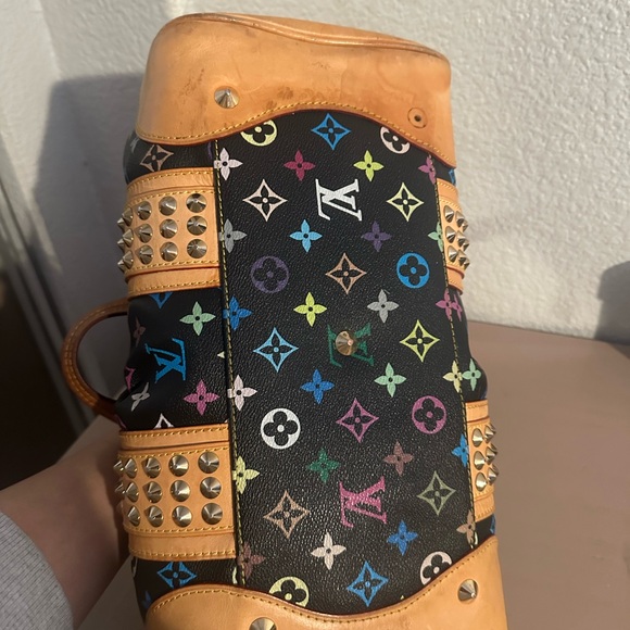 Louis Vuitton Black Multicolor Satchel with Tan Accents - Picture 5 of 8